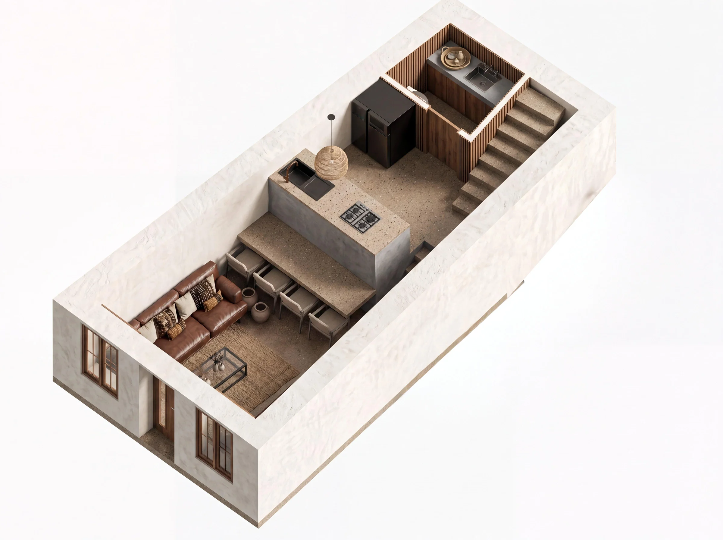 Ground floor 3D view